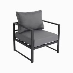 Salon De Jardin Modulable Aluminium 5 Places Couleur : Anthracite / Gris 11 Salon De Jardin Modulable Aluminium 5 Places Couleur : Anthracite / Gris -Sweeek AF3007ATGY 02