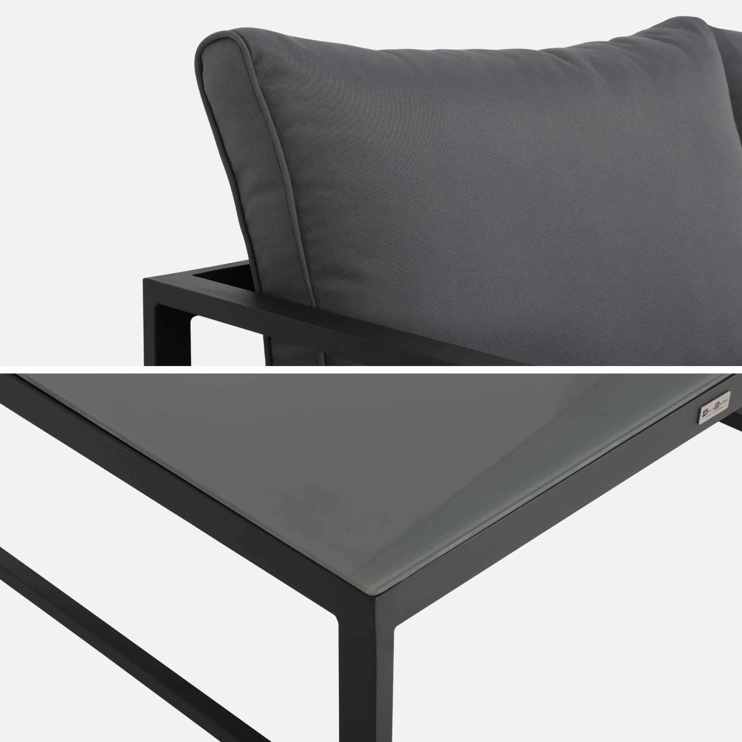 Salon De Jardin Modulable Aluminium 5 Places Couleur : Anthracite / Gris 8 Salon De Jardin Modulable Aluminium 5 Places Couleur : Anthracite / Gris – Image 8