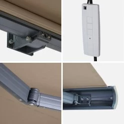 Store Banne électrique 4x3m Couleur : Taupe -Sweeek AWA4X3FCBN 04