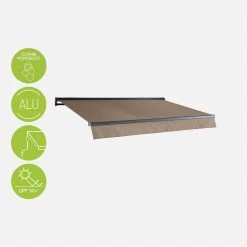 Store Banne Manuel 3x2m Couleur : Taupe -Sweeek AWM3X2SCBN 01bis