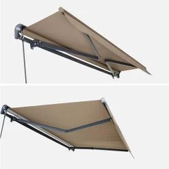 Store Banne Manuel 3x2m Couleur : Taupe -Sweeek AWM3X2SCBN 03