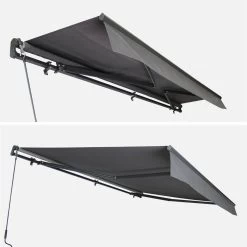 Store Banne Manuel 4x2,5m Couleur : Gris -Sweeek AWM4X25KDGY 03