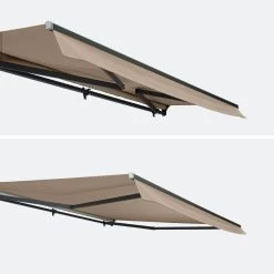 Store Banne Manuel 4x3m Couleur : Taupe -Sweeek AWM4X3SCBN 03