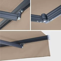 Store Banne Manuel 4x3m Couleur : Taupe -Sweeek AWM4X3SCBN 04