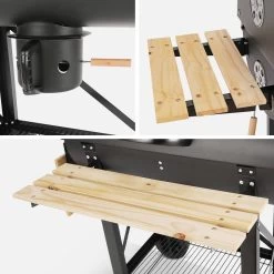 Barbecue Smoker Américain Charbon -Sweeek BBQ8040BK 04