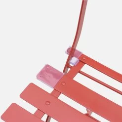 Table De Jardin Bistrot Pliable Métal, 2 Chaises Couleur : Terracotta -Sweeek BS70S2TER 04