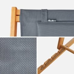 Chilienne Bois Eucalyptus Pliable, Multi Positions (lot De 2) Couleur : Anthracite 7 Chilienne Bois Eucalyptus Pliable, Multi Positions (lot De 2) Couleur : Anthracite -Sweeek ECTXDECKATX2 03