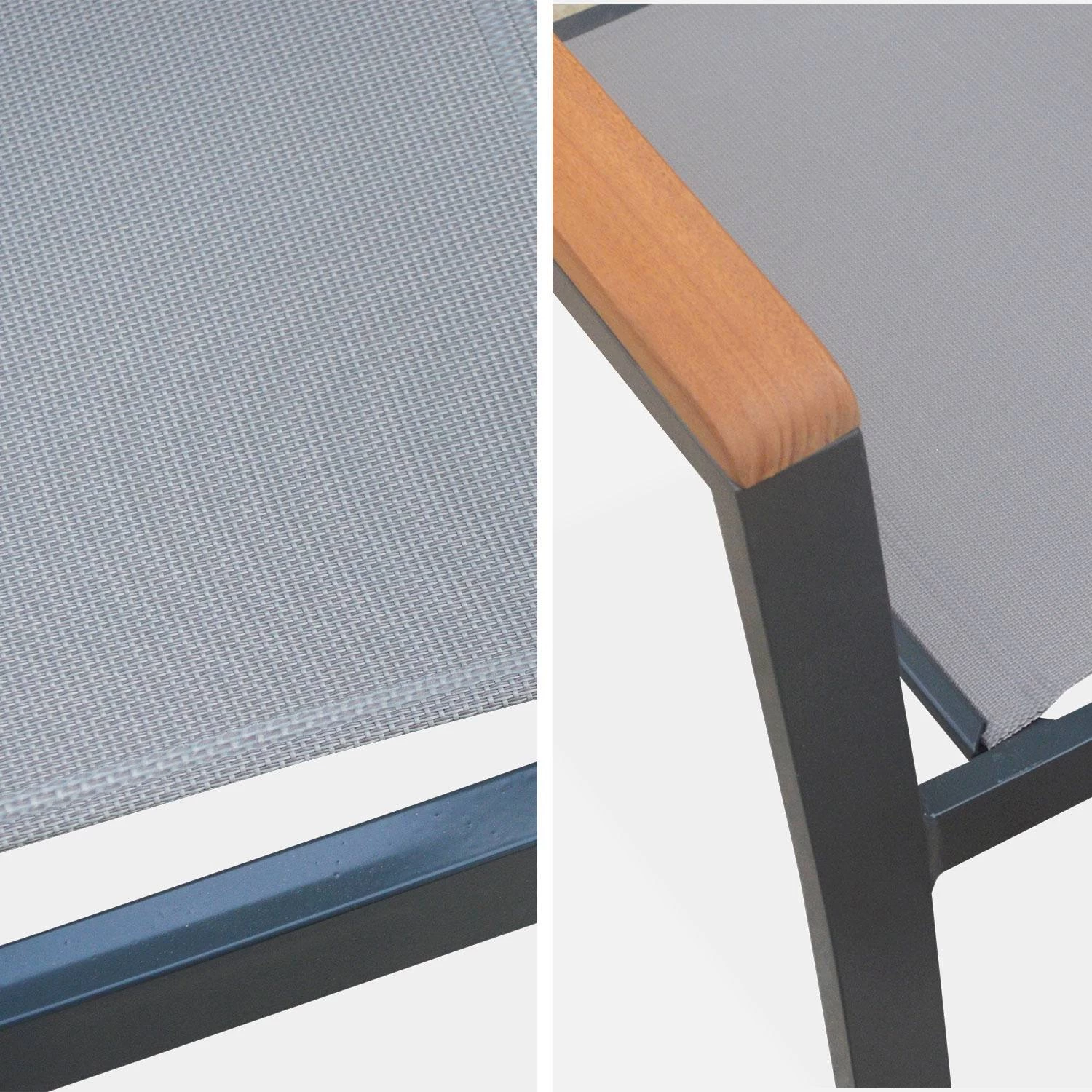 Chaise De Jardin Empilable Aluminium (lot De 4) 2 Chaise De Jardin Empilable Aluminium (lot De 4) – Image 2