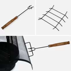 Brasero Cheminée D'extérieur -Sweeek FPLF107BK 05