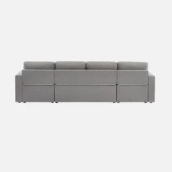 Canapé Panoramique Convertible 4 Places Tissu Couleur : Gris Clair -Sweeek ICPURBSOFALG 03