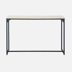 Console Métal Et Effet Bois Couleur : Noir -Sweeek ILFCT120BN 02