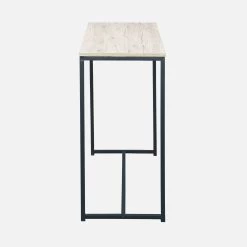Console Métal Et Effet Bois Couleur : Noir -Sweeek ILFCT120BN 03