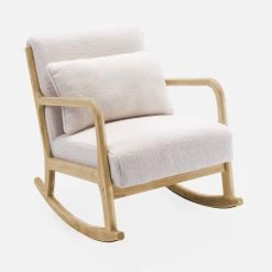 Rocking Chair Scandinave Bouclettes -Sweeek IRACSCABOUCL 01