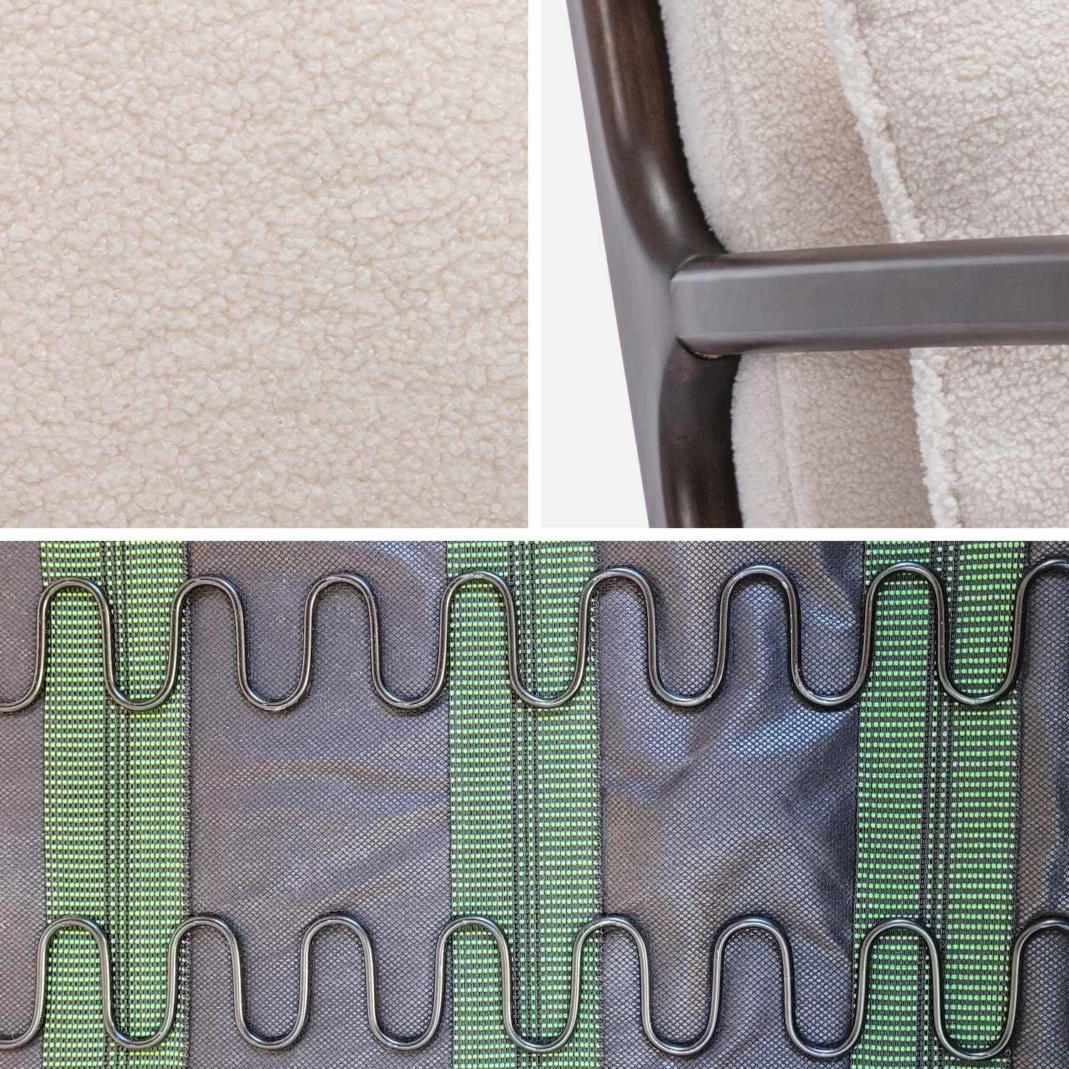 Rocking Chair Scandinave Bouclettes Et Bois D'hévéa Teinté Wengé 5 Rocking Chair Scandinave Bouclettes Et Bois D'hévéa Teinté Wengé – Image 5