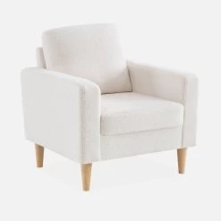 Fauteuil Scandinave à Bouclettes -Sweeek ISOF1BOUCL 01