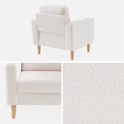 Fauteuil Scandinave à Bouclettes -Sweeek ISOF1BOUCL 03