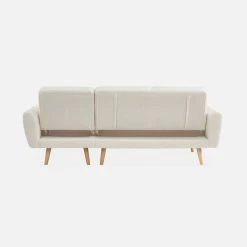 Canapé Convertible D'angle, Réversible, 3 Places Revêtement Bouclette -Sweeek ISOFABEDCBOUCL 03