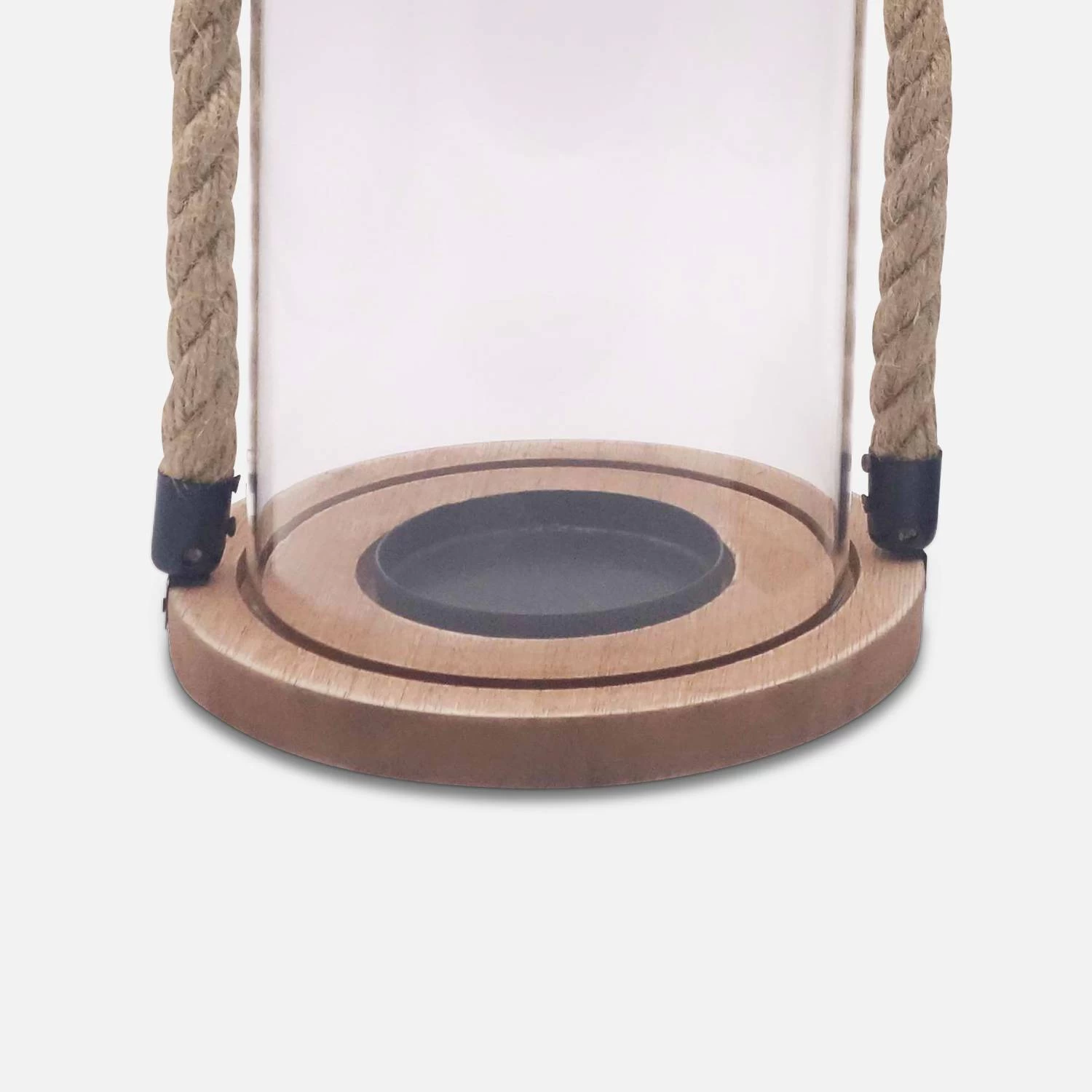 Lanterne En Verre, Anse En Corde Intérieur/extérieur (lot De 2) 3 Lanterne En Verre, Anse En Corde Intérieur/extérieur (lot De 2) – Image 3