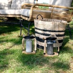 Lanterne En Verre, Anse En Corde Intérieur/extérieur (lot De 2) 9 Lanterne En Verre, Anse En Corde Intérieur/extérieur (lot De 2) -Sweeek LANT19ROPEX2 04