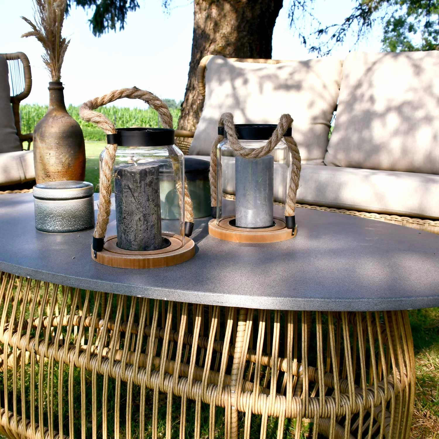 Lanterne En Verre, Anse En Corde Intérieur/extérieur (lot De 2) 6 Lanterne En Verre, Anse En Corde Intérieur/extérieur (lot De 2) – Image 6