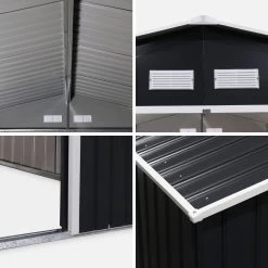 Abri De Jardin Métal 10,85m² -Sweeek MS1085GY 04