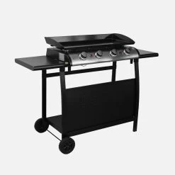 Plancha Gaz 4 Brûleurs Inox 10kW Avec Chariot 8 Plancha Gaz 4 Brûleurs Inox 10kW Avec Chariot -Sweeek PH1004TROLLEY 01