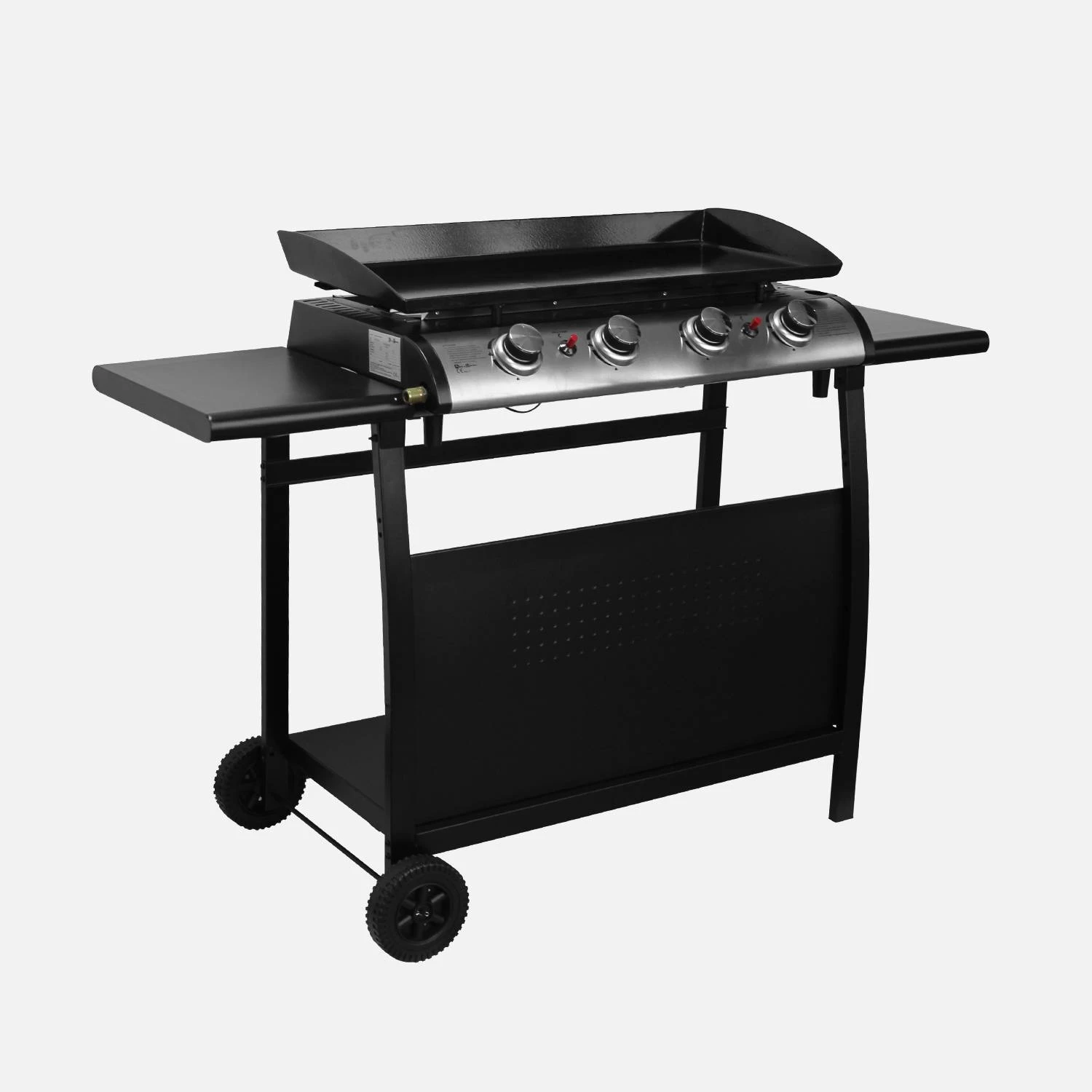 Plancha Gaz 4 Brûleurs Inox 10kW Avec Chariot 3 Plancha Gaz 4 Brûleurs Inox 10kW Avec Chariot – Image 3