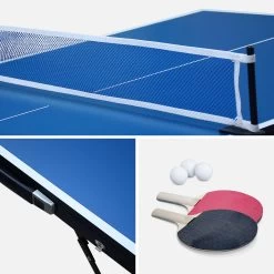 Mini Table Ping Pong Pliante Avec Accessoires 8 Mini Table Ping Pong Pliante Avec Accessoires -Sweeek PPT911BMINI 04