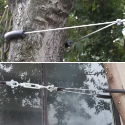 Tyrolienne Enfants Avec Balançoire Disque 30m -Sweeek PSZL30GRE 03