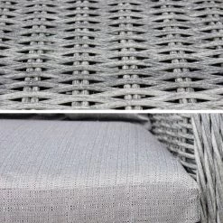 Table De Jardin Résine Arrondis , 6 Fauteuils -Sweeek RWH200R6GY 04