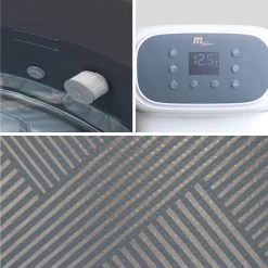 Spa Gonflable 8 Places Rond Massage Air-jets Wifi Ozonateur UVC Couvercle Tapis -Sweeek SPAMONO8 05