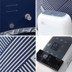 Spa Gonflable 6 Places Rond Massage Air-jets Wifi Ozonateur UVC Couvercle Tapis -Sweeek SPANAVAL6 07