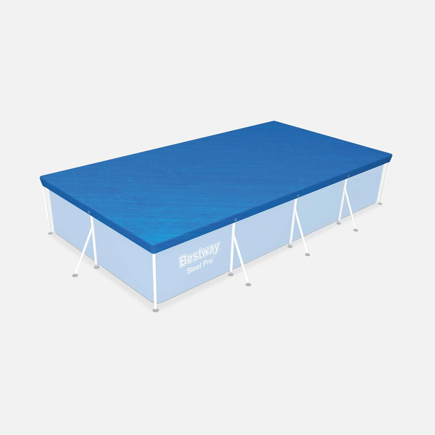 Piscine Hors Sol Tubulaire Rectangulaire Avec Filtre, Pompe Et Bâche 2 Piscine Hors Sol Tubulaire Rectangulaire Avec Filtre, Pompe Et Bâche – Image 2