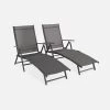 Lot De 2 Bains De Soleil Pliants