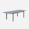 Table De Jardin Extensible Aluminium 8 Places Couleur : Gris
