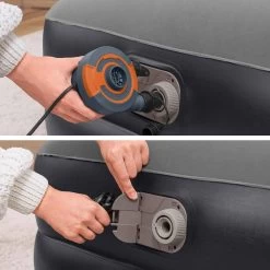 Matelas Gonflable électrique Avec Pompe Intégrée, 46cm -Sweeek abbwdouble46 9ed761324565dd3bac650abbbf3f7943