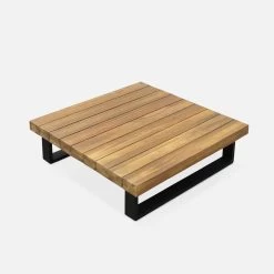 Salon De Jardin Bois Et Aluminium 5 Places Couleur : Gris -Sweeek acaf0012at facd29445d85963d6128577da3ebe117