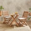 Table De Jardin Bistrot Pliable Bois 2 Chaises