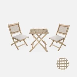 Table De Jardin Bistrot Pliable Bois 2 Chaises -Sweeek acbs60cansqse 8621455b722ffcb860f8761034073042