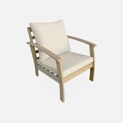 Salon De Jardin Bois Blanchi 4 Places -Sweeek ach3101se a376e6cd9d4f3685830c8fac6d210547