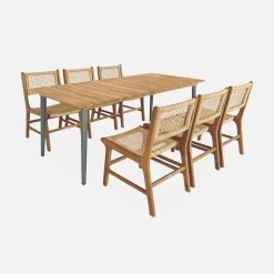 Table De Jardin Bois Et Métal 8 Places Couleur : Savane -Sweeek ackd200rsav 6e708f95f8d26904a380564b8f70cf14