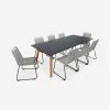 Ensemble De Jardin 220cm + 8 Chaises - BELEM Couleur : Gris / Gris Clair