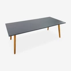 Ensemble De Jardin 220cm + 8 Chaises - BELEM Couleur : Gris / Gris Clair -Sweeek acston220r8lgy 9a7c0ab6d030f955262becb68ce6bfdc