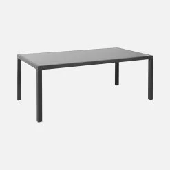 Table De Jardin Aluminium Et Textilène, 8 Chaises Empilables Couleur : Anthracite / Gris -Sweeek af180r8at 91fb660a569f71bd7b473e21f4a5fca1