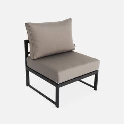 Salon De Jardin D'angle Aluminium 5 Places Couleur : Anthracite / Taupe -Sweeek af3004atbn 600427d8698f3de76600dc756cd1d204