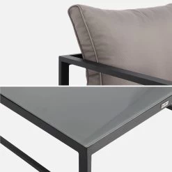 Salon De Jardin D'angle Aluminium 5 Places Couleur : Anthracite / Taupe -Sweeek af3004atbn de52776deddd0ce0792d33b97b49f360