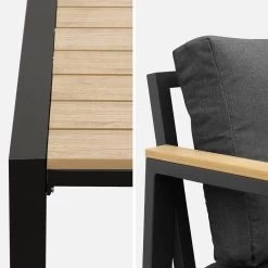 Salon De Jardin Aluminium Et Polywood 4 Places Couleur : Gris Foncé -Sweeek afpw3101atgy 82b9cc4368dee721b7551e824fde7803