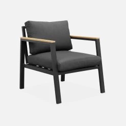 Salon De Jardin Aluminium Et Polywood 4 Places Couleur : Gris Foncé -Sweeek afpw3101atgy 9595dd54db9f6e18a2054bd2b0030c96