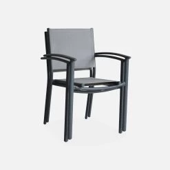 Fauteuils De Jardin Empilables Aluminium Et Textilène (lot De 2) Couleur : Gris Clair -Sweeek aftxchrx2atgy 6fe5a2f9e58d986a9b1e648221977ec5