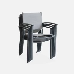 Fauteuil De Jardin Empilables Aluminium Et Textilène (lot De 4) Couleur : Gris Clair -Sweeek aftxchrx4atgy 5a5bc2ed2e22a5b1be1fce404c28ed35